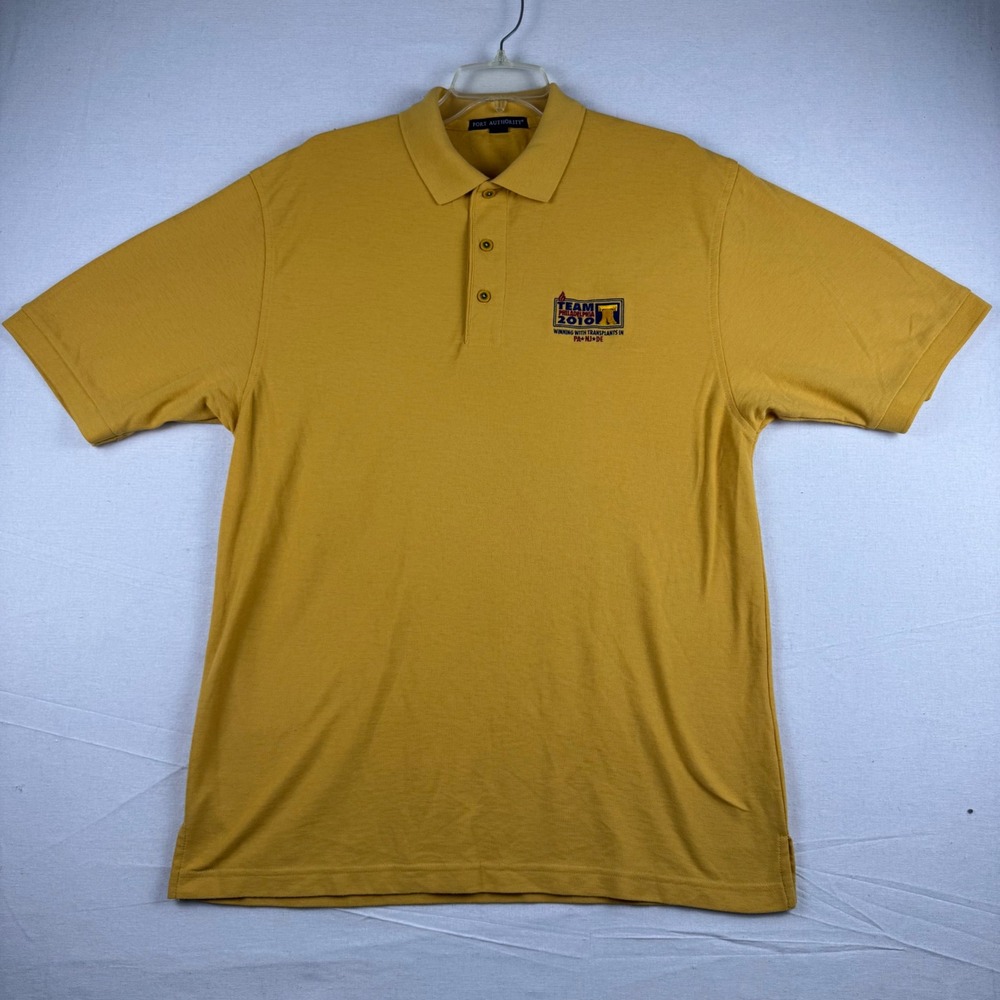 Port Authority Team Philadelphia 2010 Yellow Polo Shirt Mens Large XL
